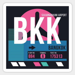 Bangkok (BKK) Airport // Sunset Baggage Tag Magnet